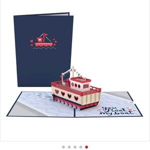Love pop Valentine’s Day Card "you float my boat" NEW sealed